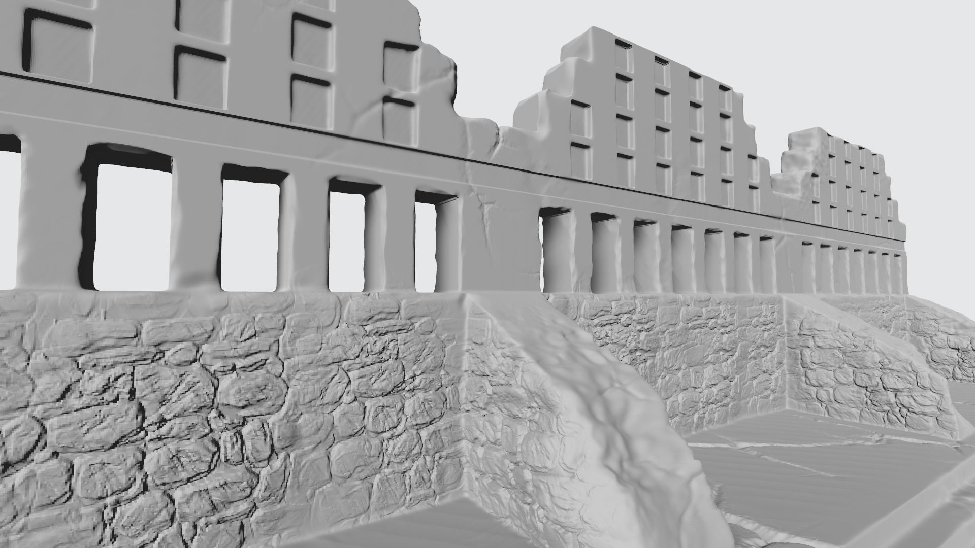 Mayan fence 3D print model_2