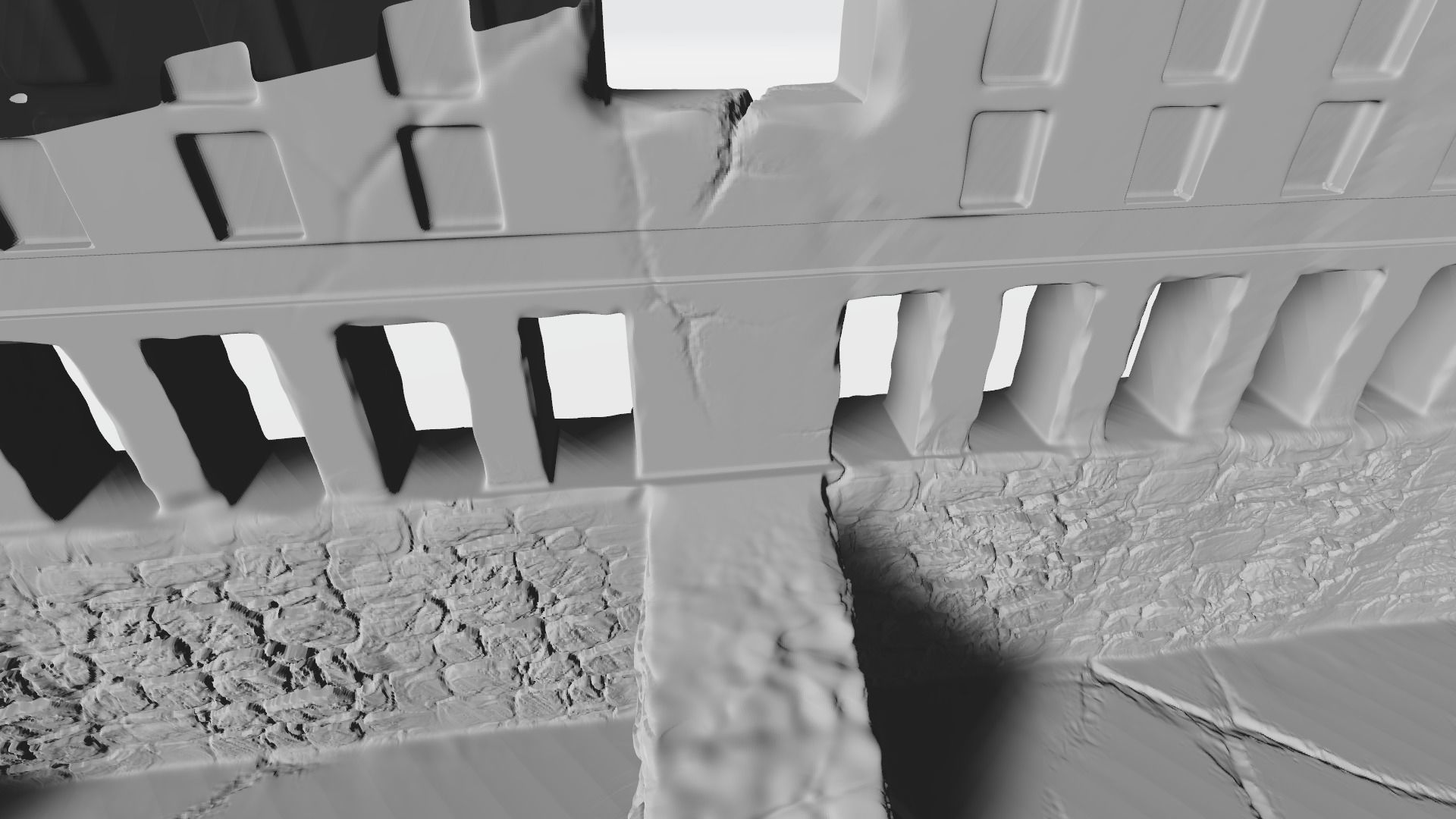 Mayan fence 3D print model_3