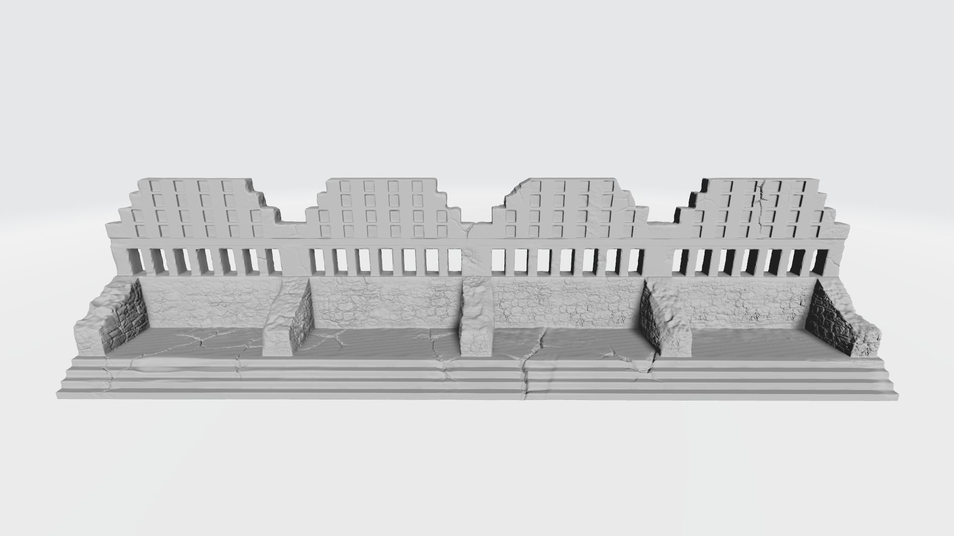Mayan fence 3D print model_1