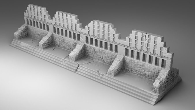 Mayan fence 3D print model