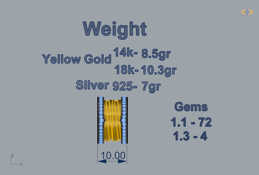 Bvlgari Pendant  3D print model_4