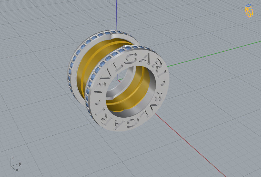 Bvlgari Pendant  3D print model_9
