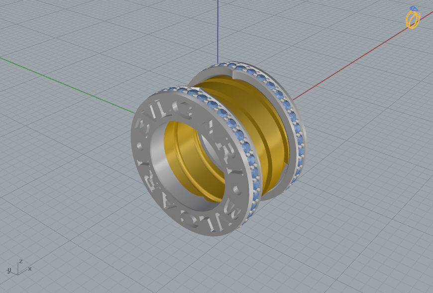 Bvlgari Pendant  3D print model_10