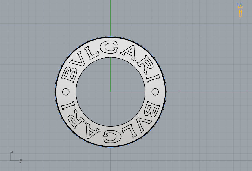 Bvlgari Pendant  3D print model_12