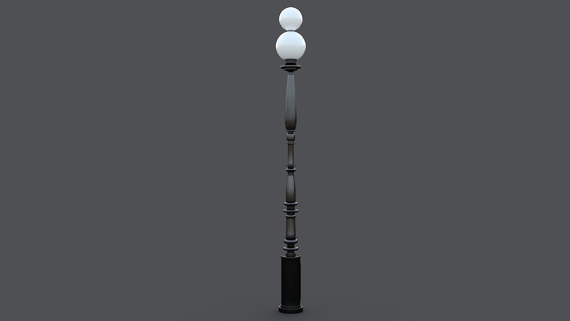 Classic street lamp Collection 3D model_1