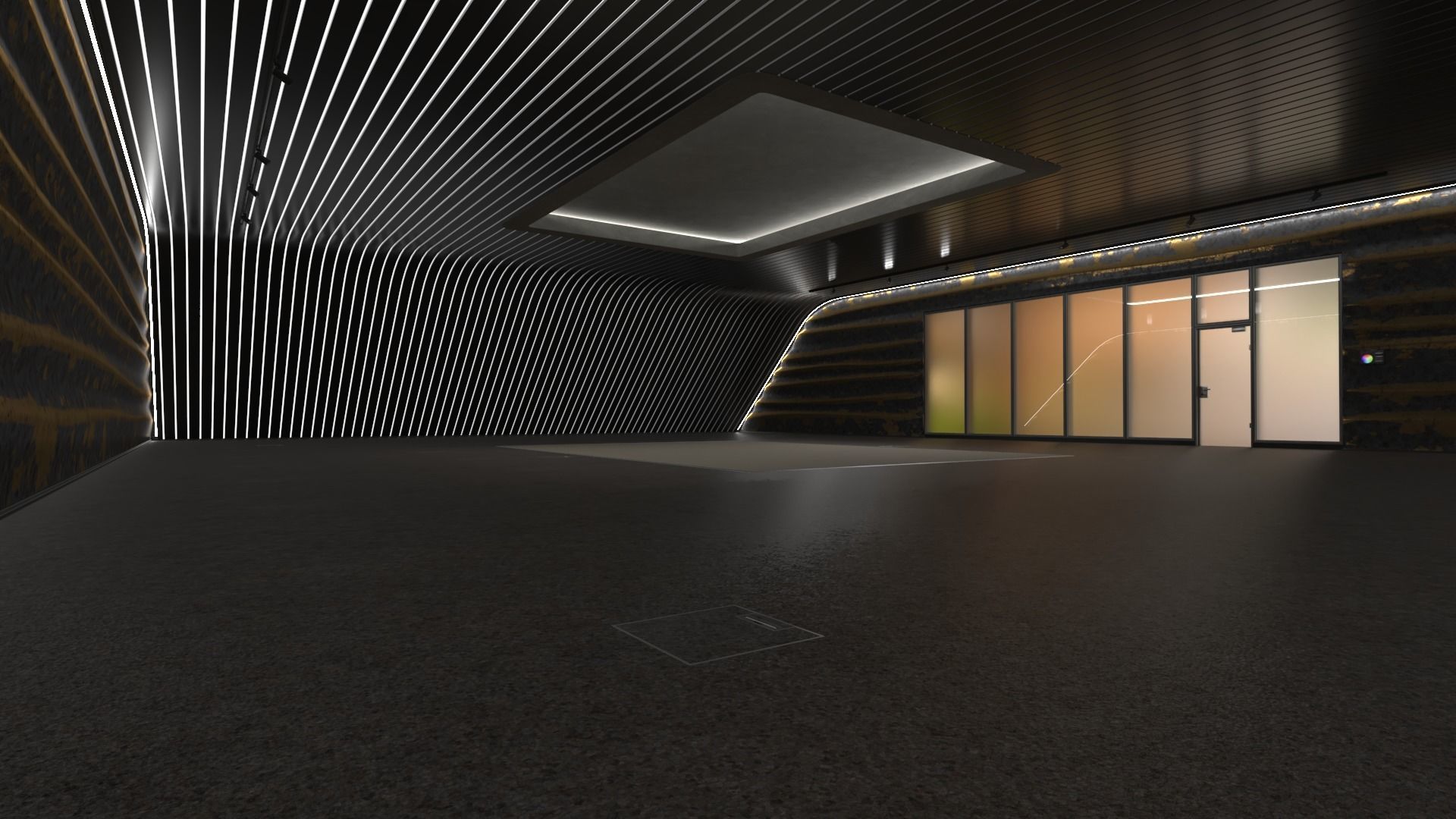 Showroom Low-poly 3D model_1