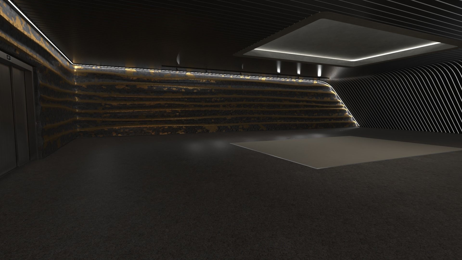 Showroom Low-poly 3D model_2