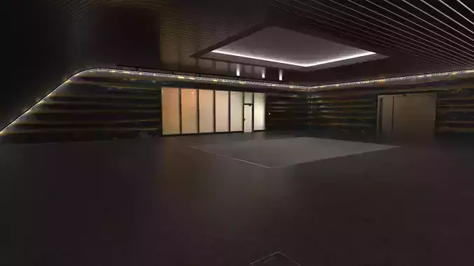Showroom Low-poly 3D model