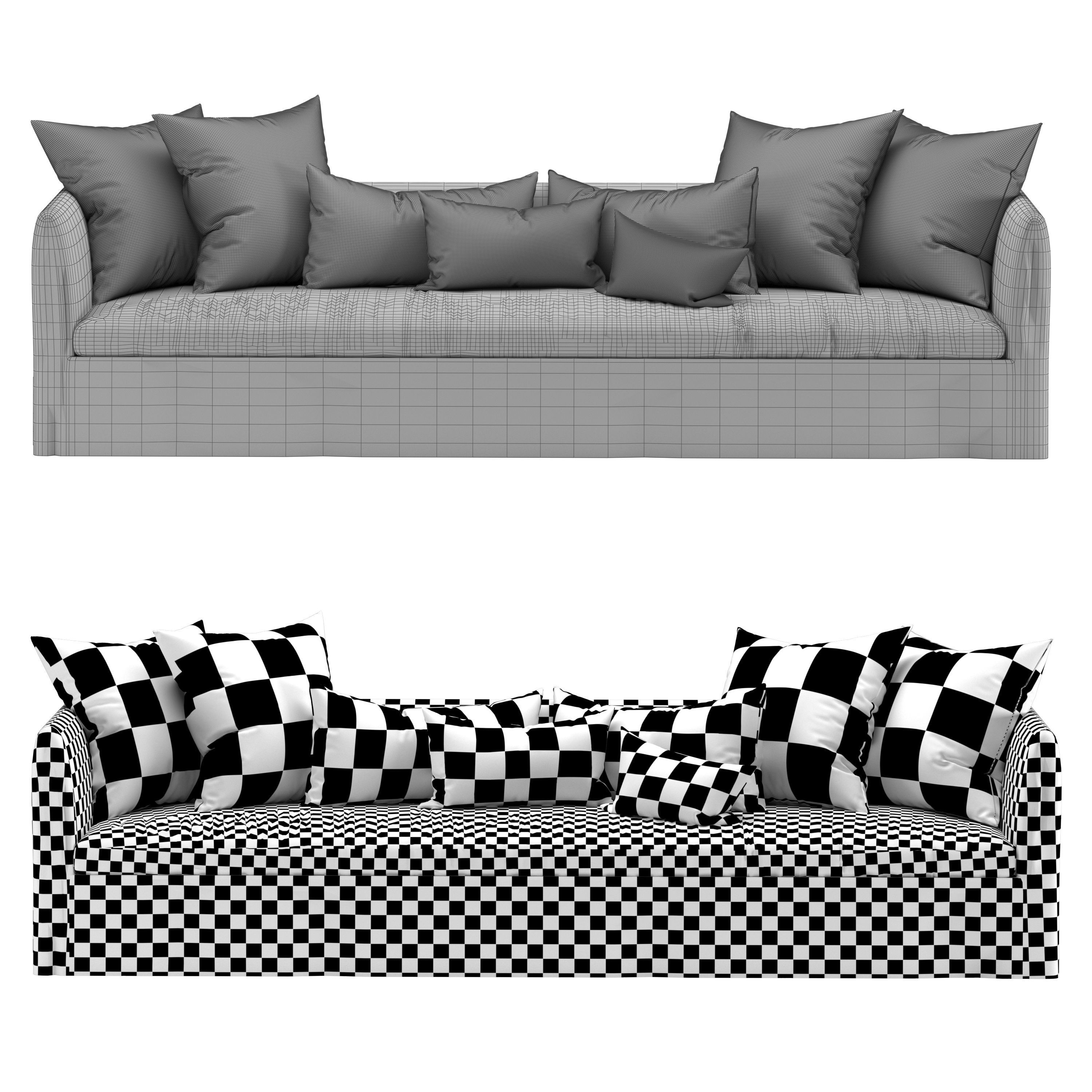 Bohemian sofa 3D model_2
