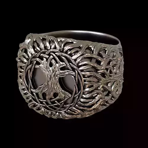 Tree of life ring printable 3D print model