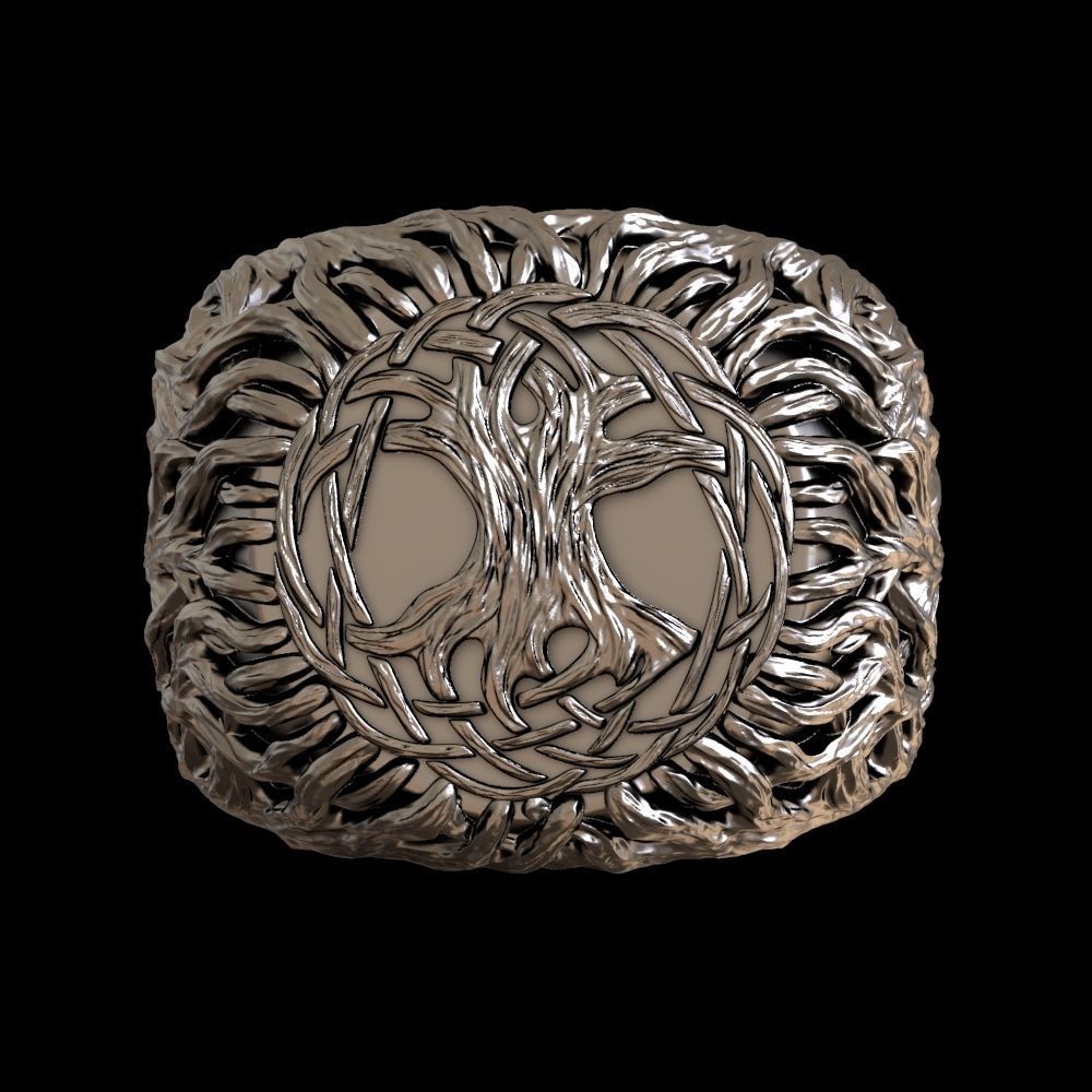 Tree of life ring printable 3D print model_20