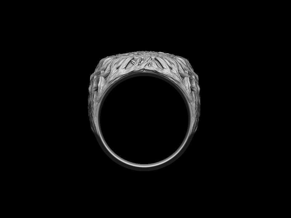 Tree of life ring printable 3D print model_10