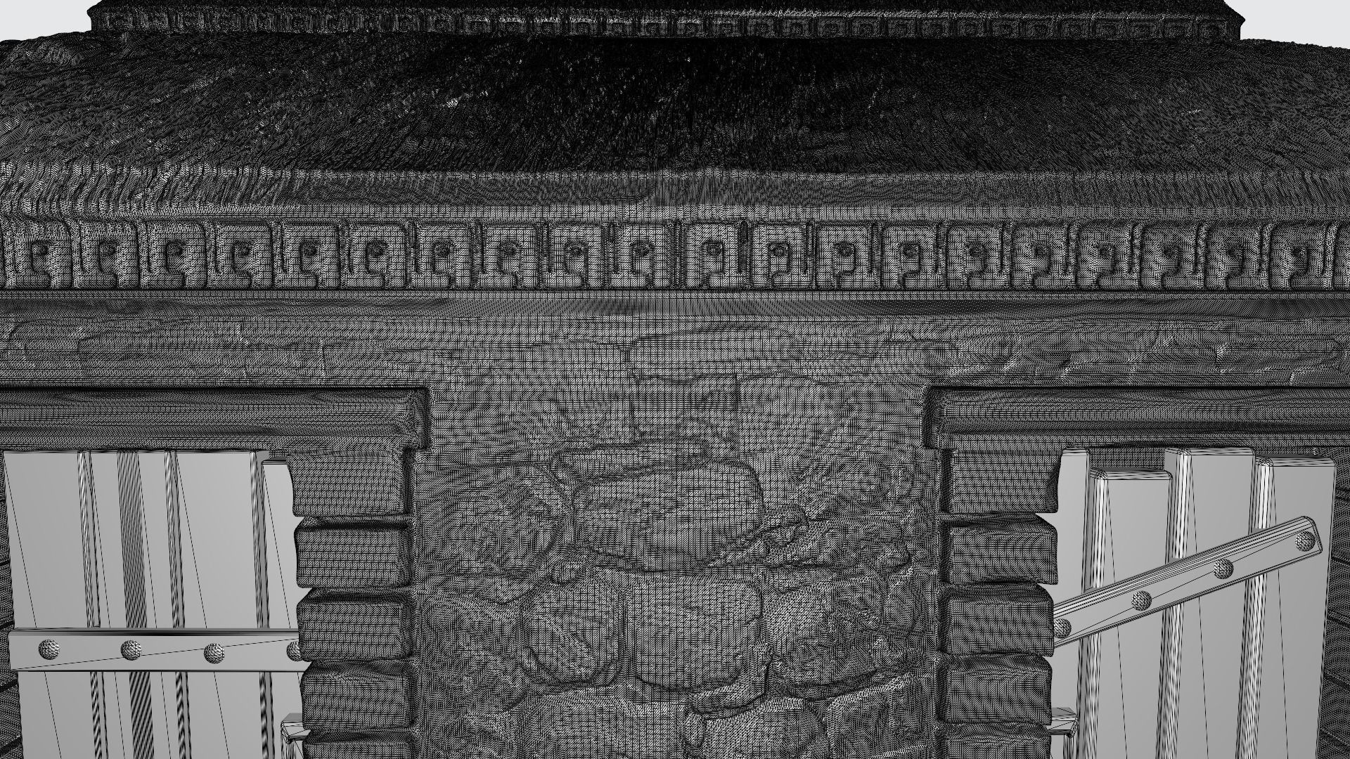 Large temple of Maya 3D print model_3