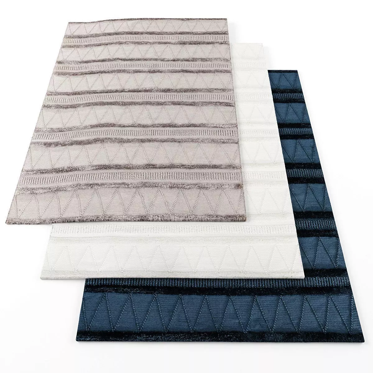 Rugs-1077 rug with stripes Low-poly 3D model_0