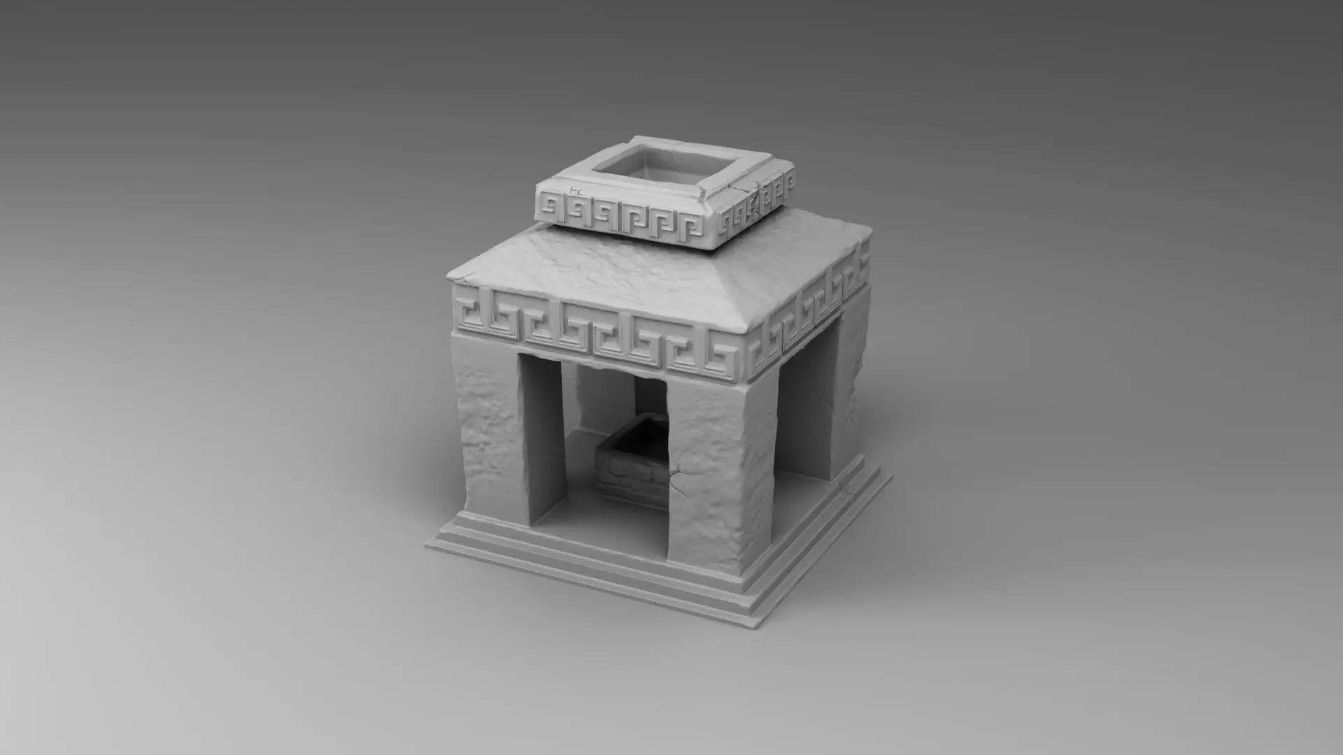 The fireplace of Maya 3D print model_0