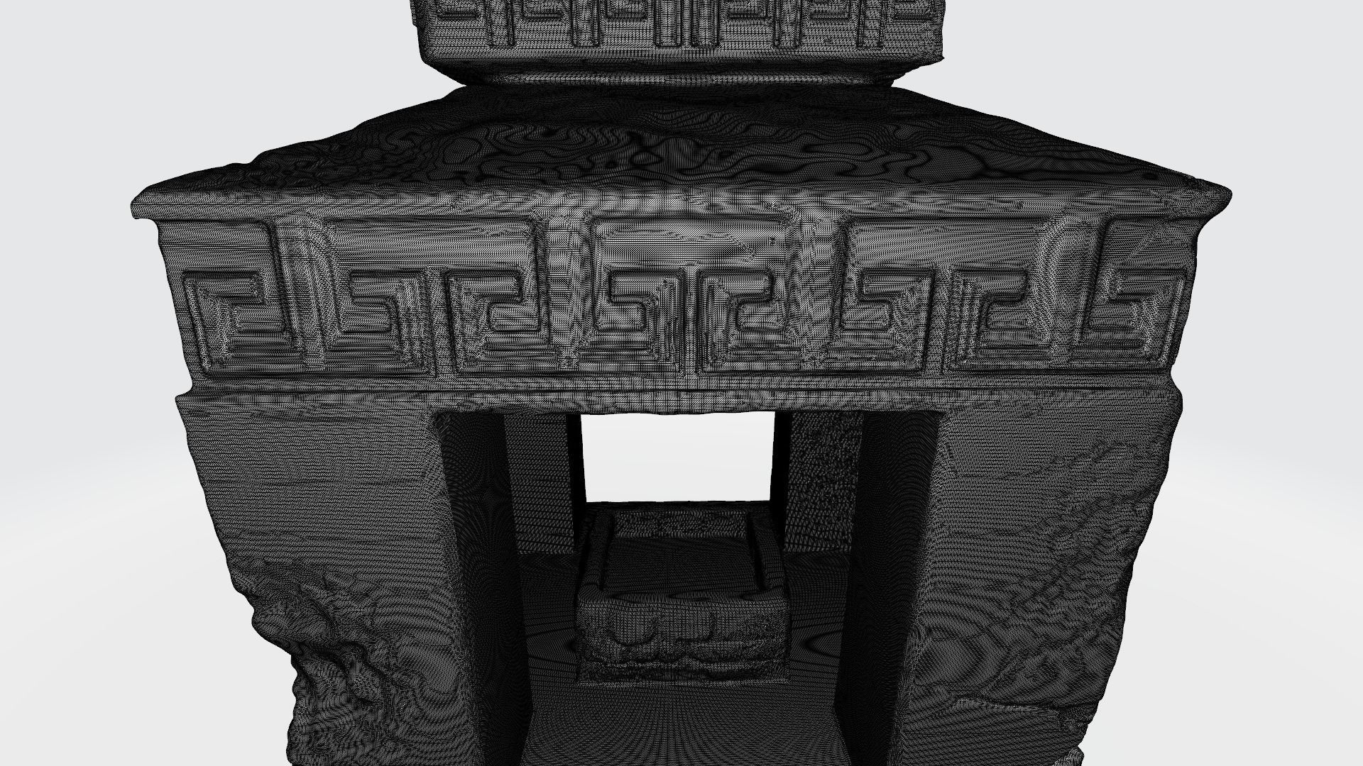 The fireplace of Maya 3D print model_2