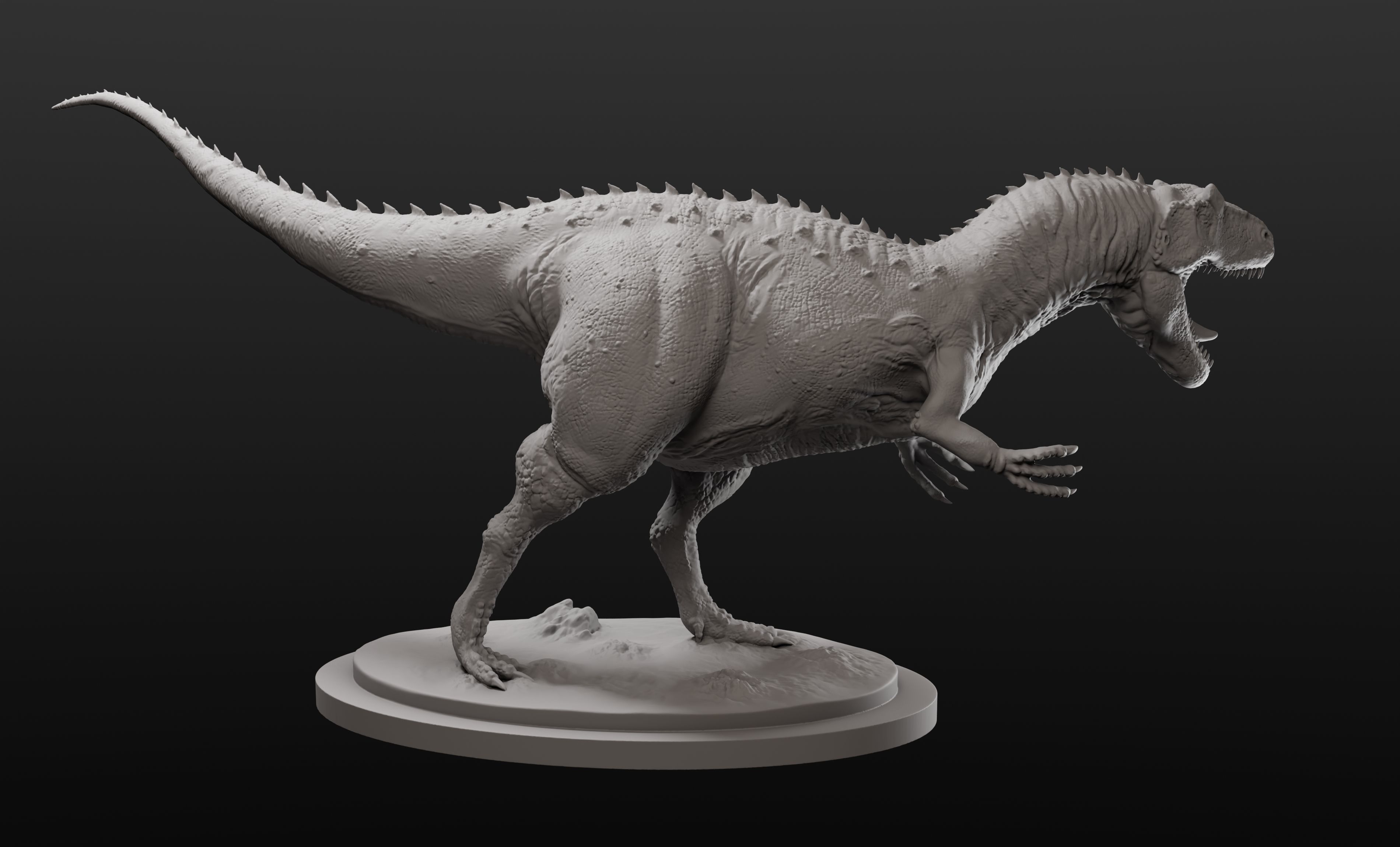 Allosaurus model intended for 3D printing 3D print model_3