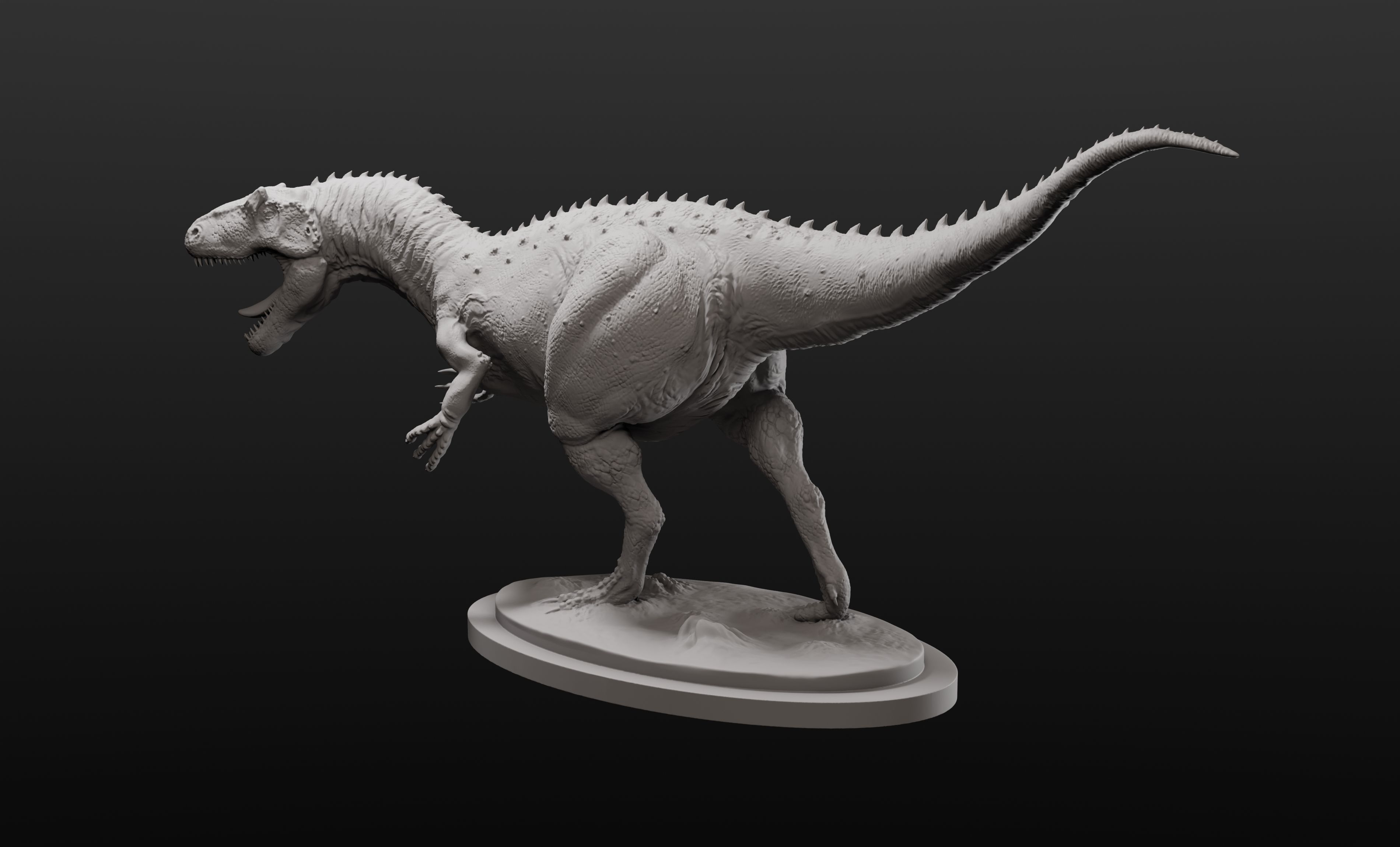 Allosaurus model intended for 3D printing 3D print model_4