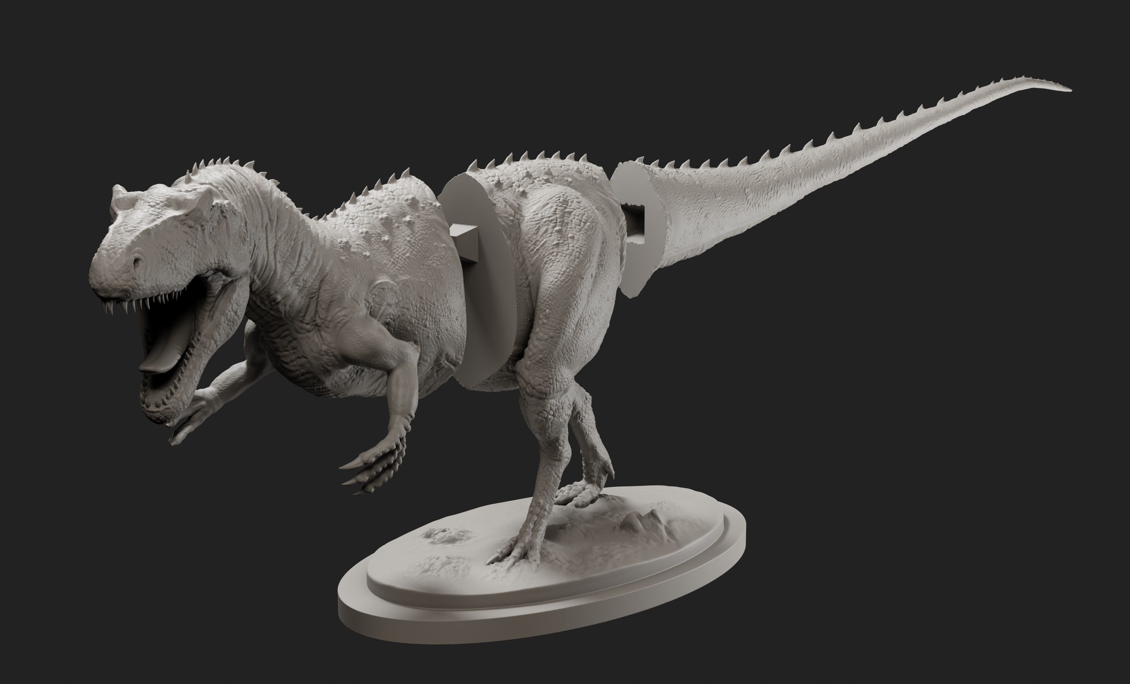 Allosaurus model intended for 3D printing 3D print model_10