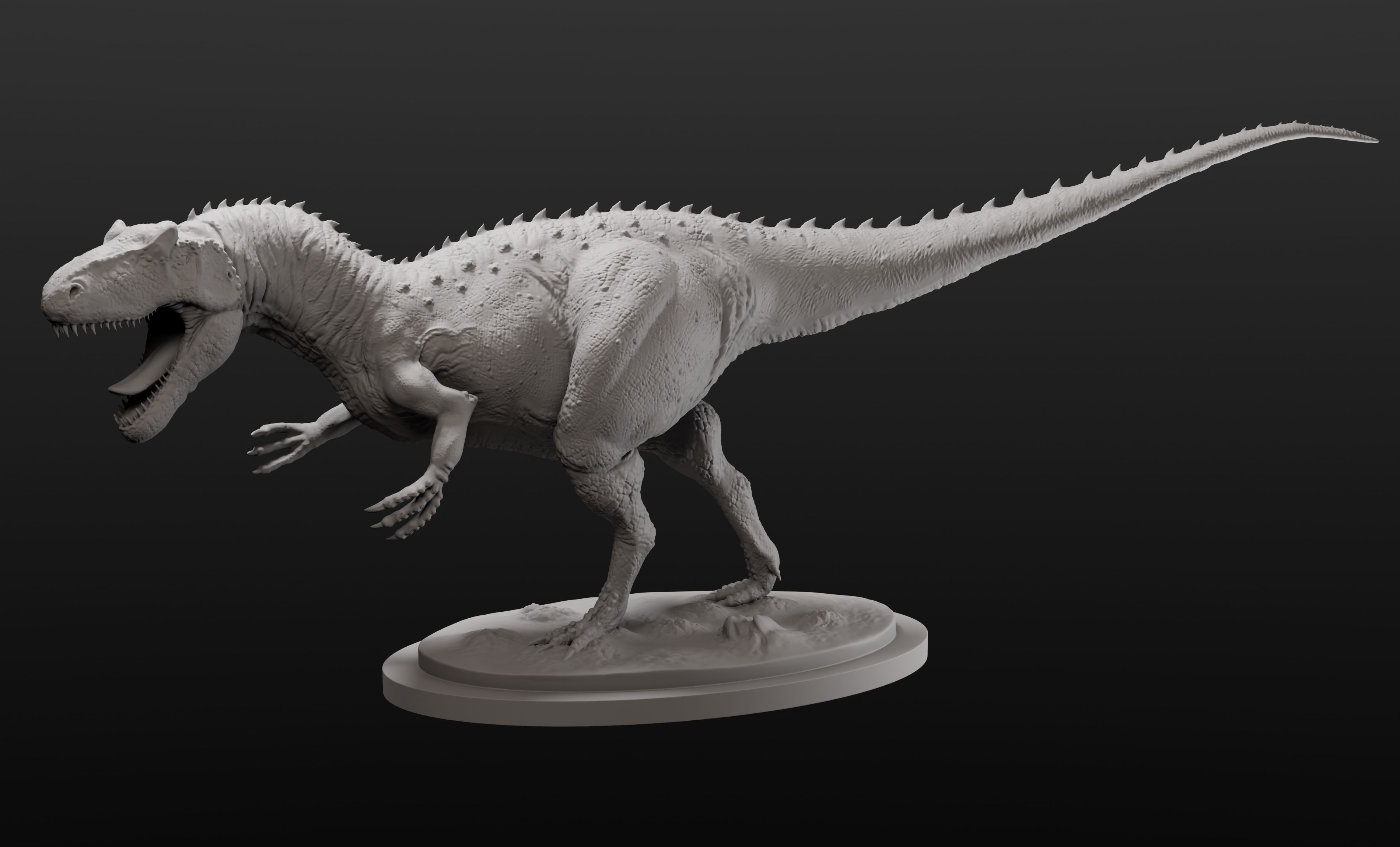 Allosaurus model intended for 3D printing 3D print model_2