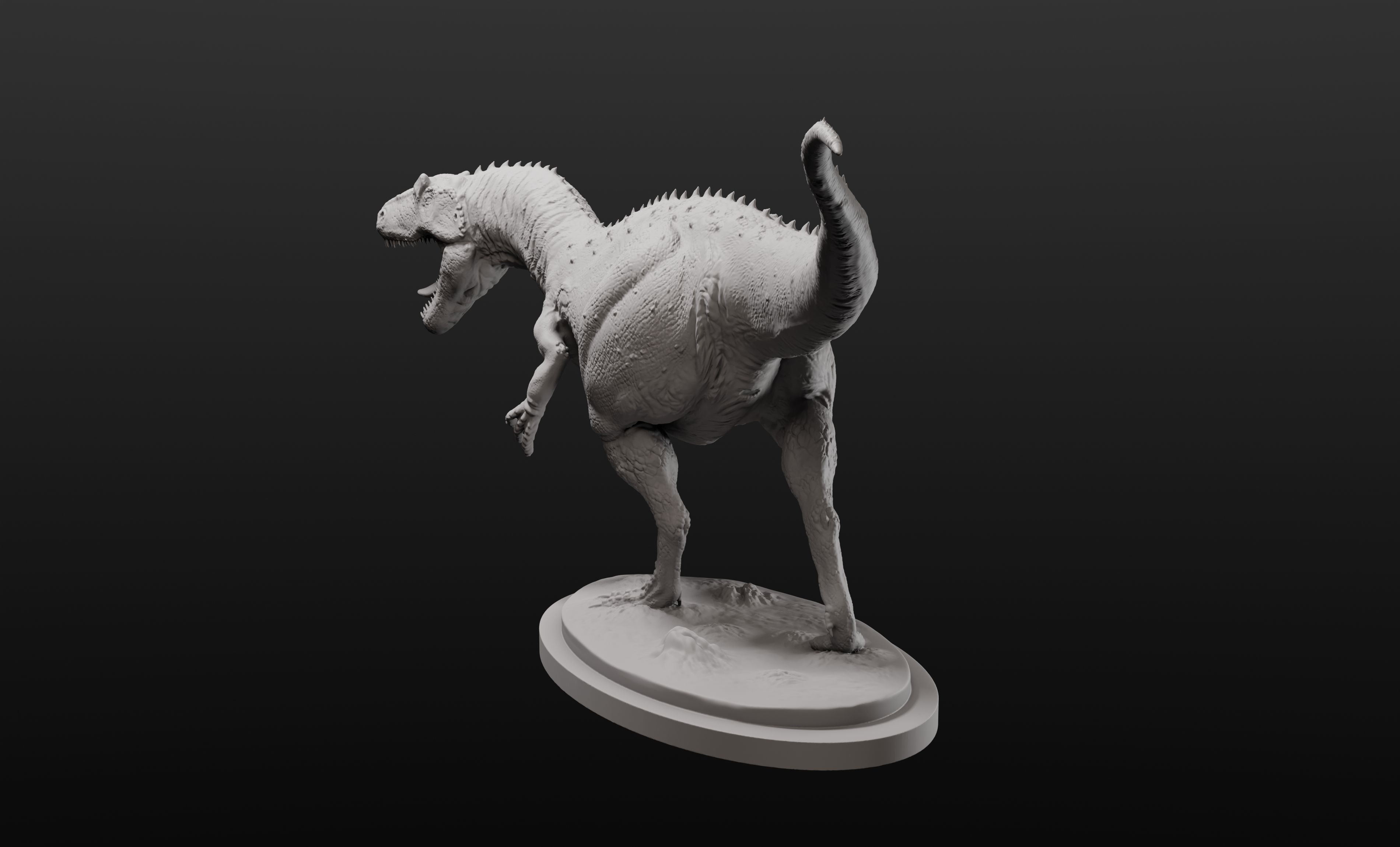 Allosaurus model intended for 3D printing 3D print model_9