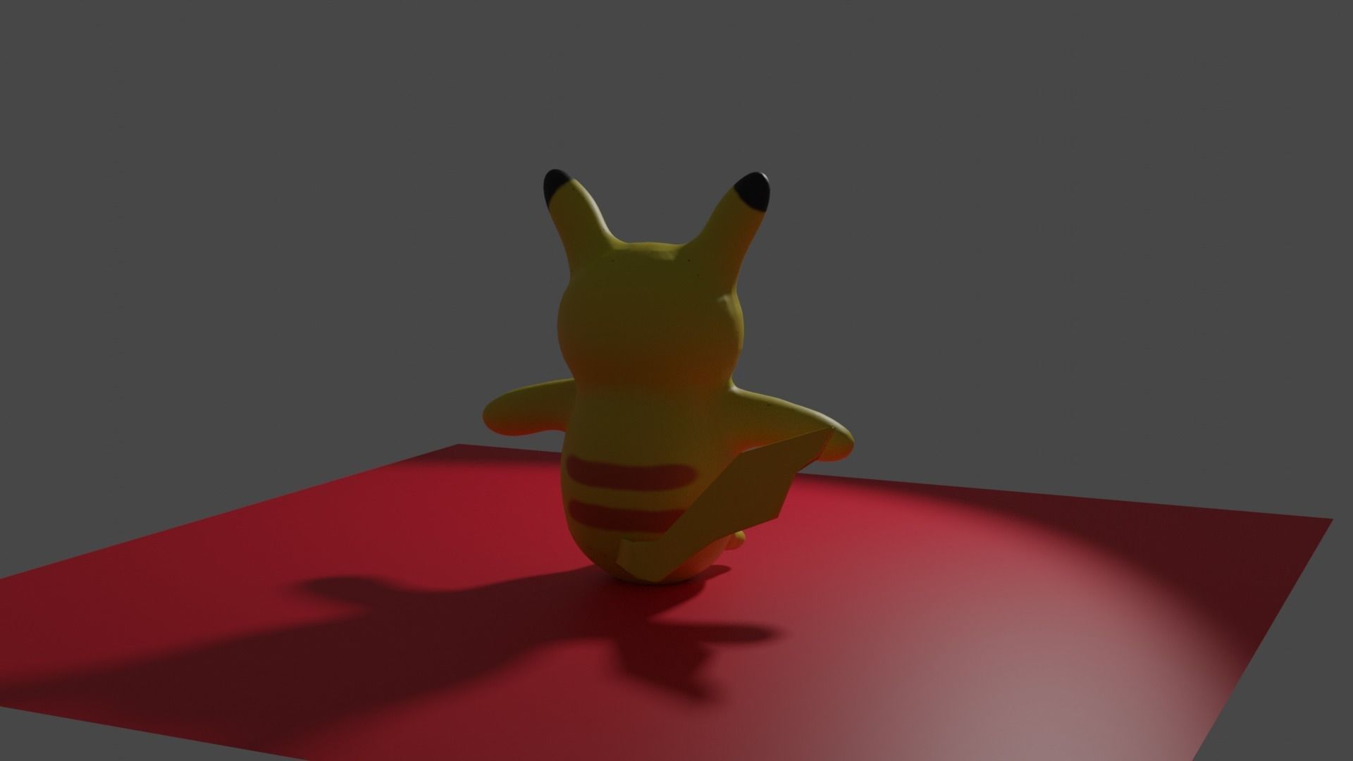 Pikachu model of plush toy 3D model_1