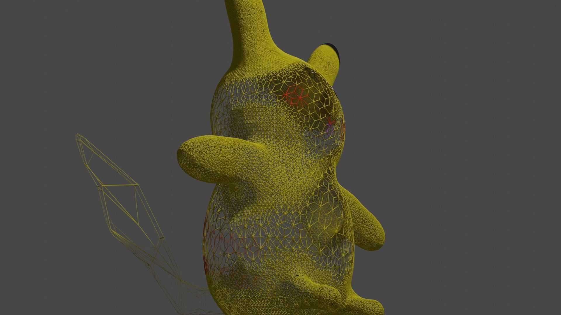 Pikachu model of plush toy 3D model_3