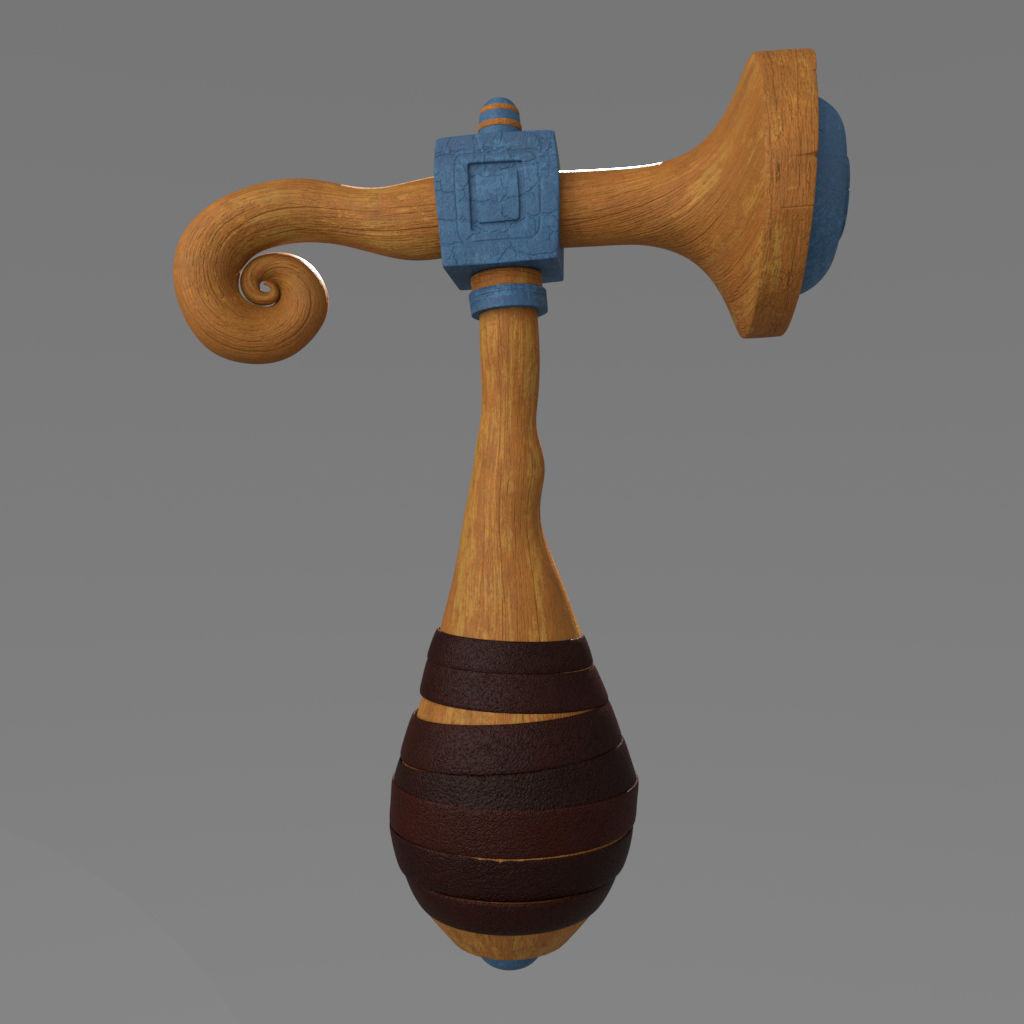 Stylized Hammer game ready 3D model_2