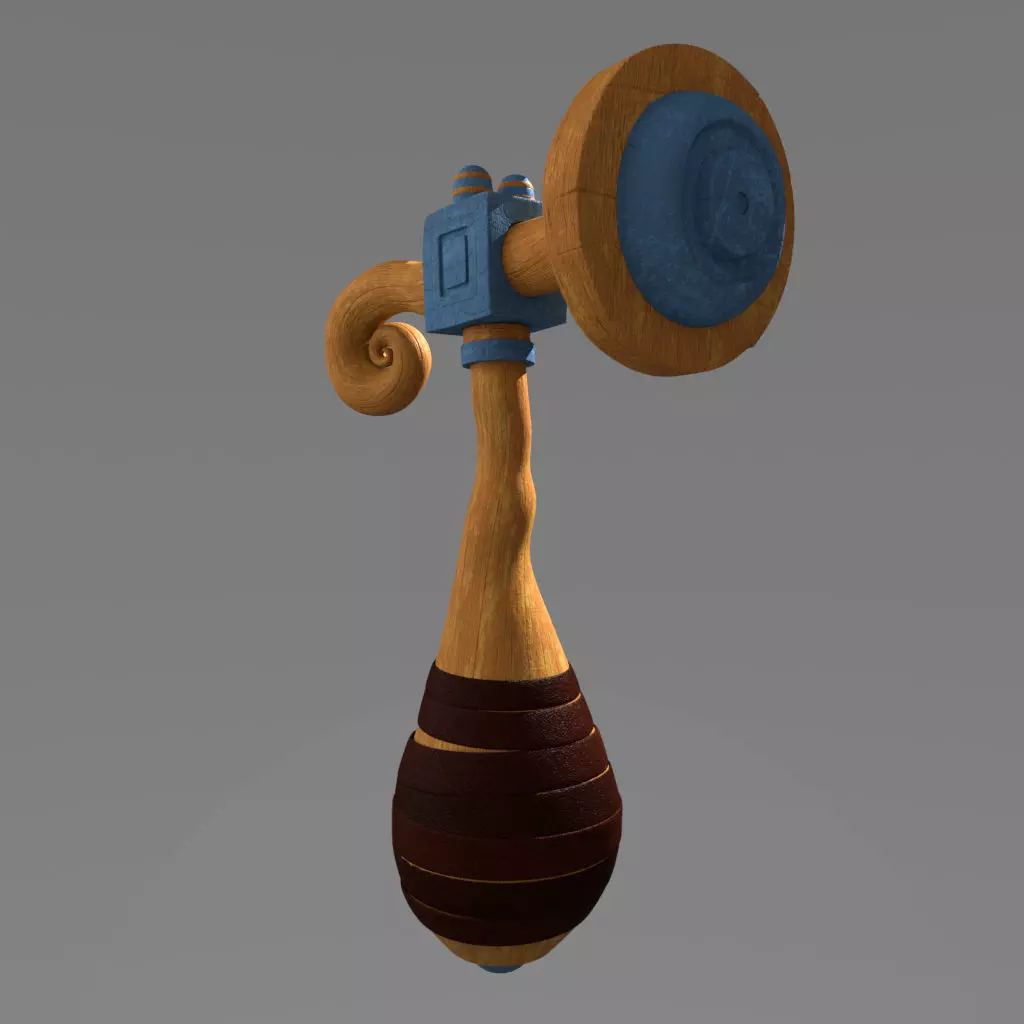 Stylized Hammer game ready 3D model_0
