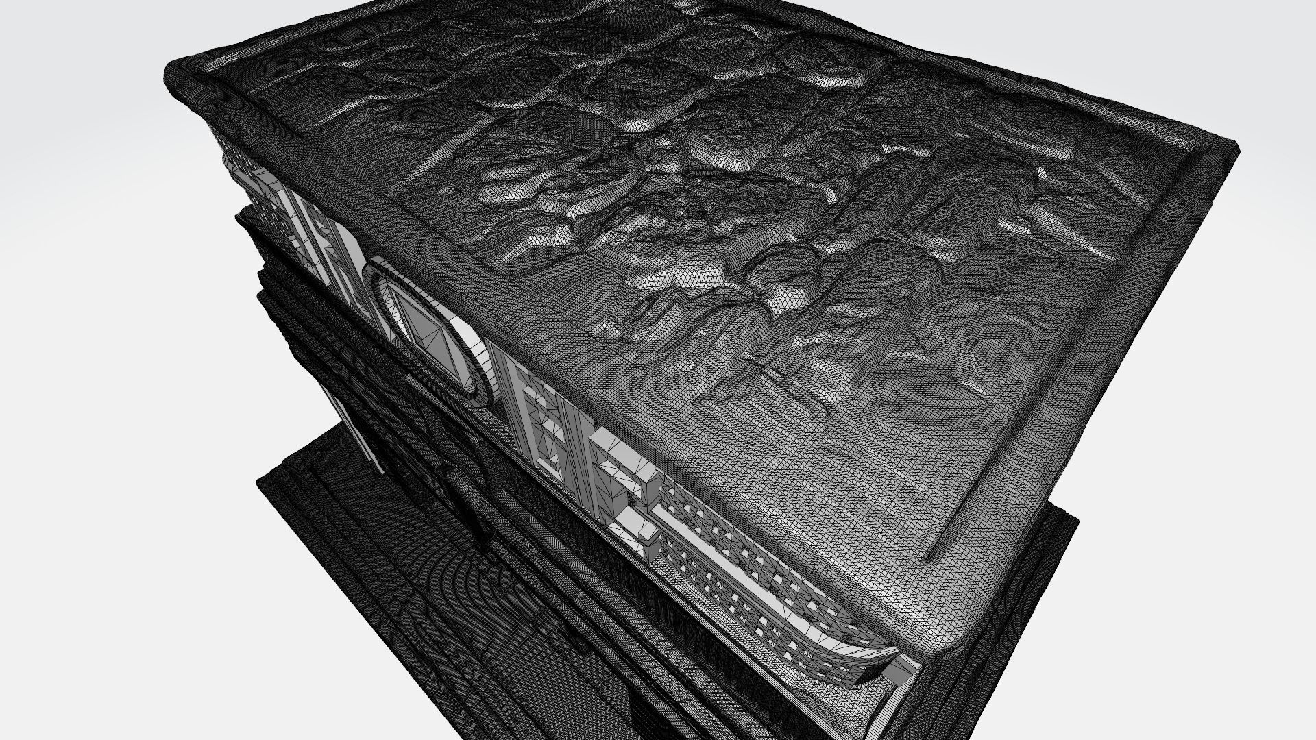 Large temple of Maya 3D print model_4