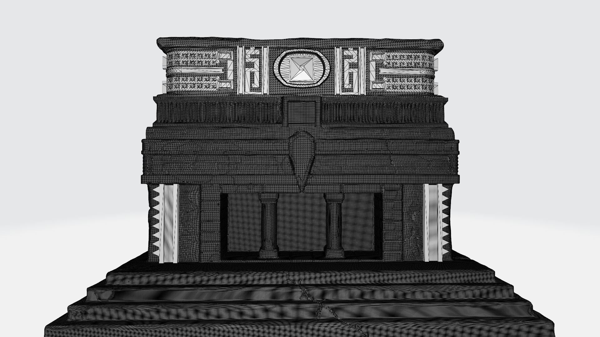 Large temple of Maya 3D print model_1