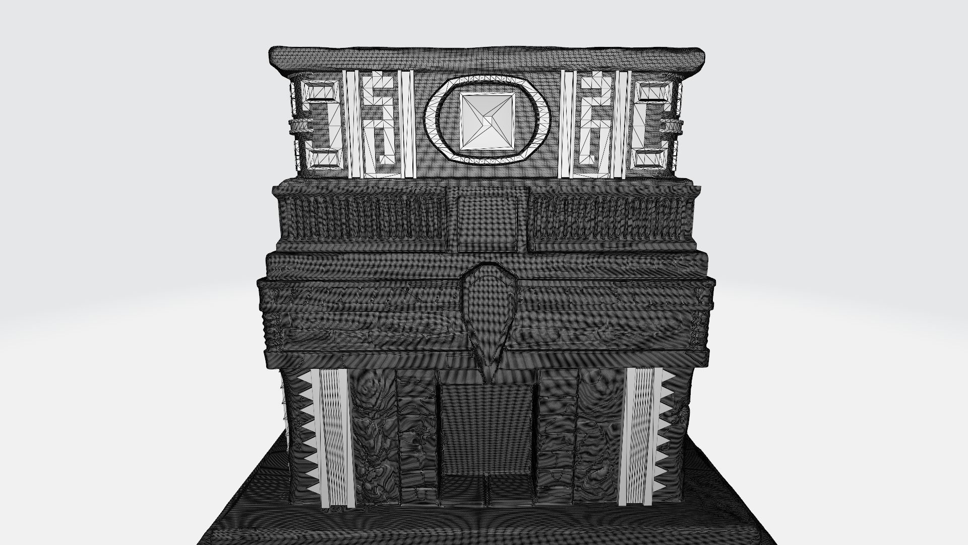 Large temple of Maya 3D print model_3