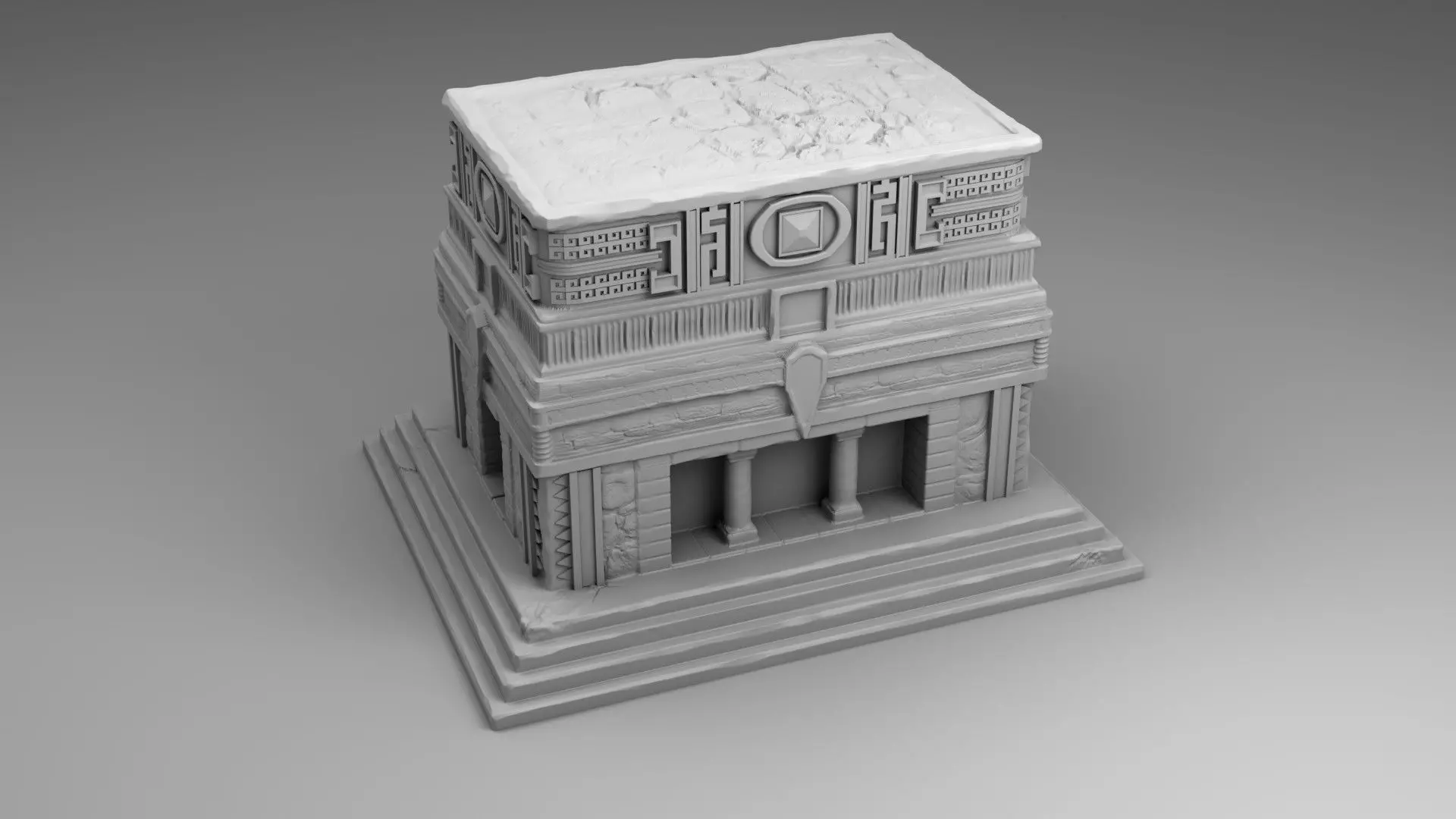 Large temple of Maya 3D print model_0
