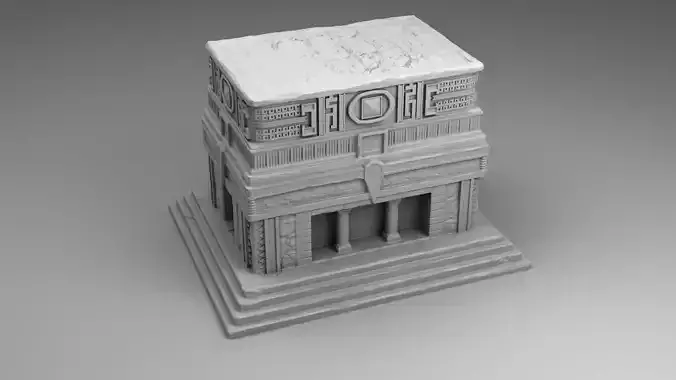 Large temple of Maya 3D print model