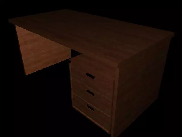 Office Desk 3D model_0