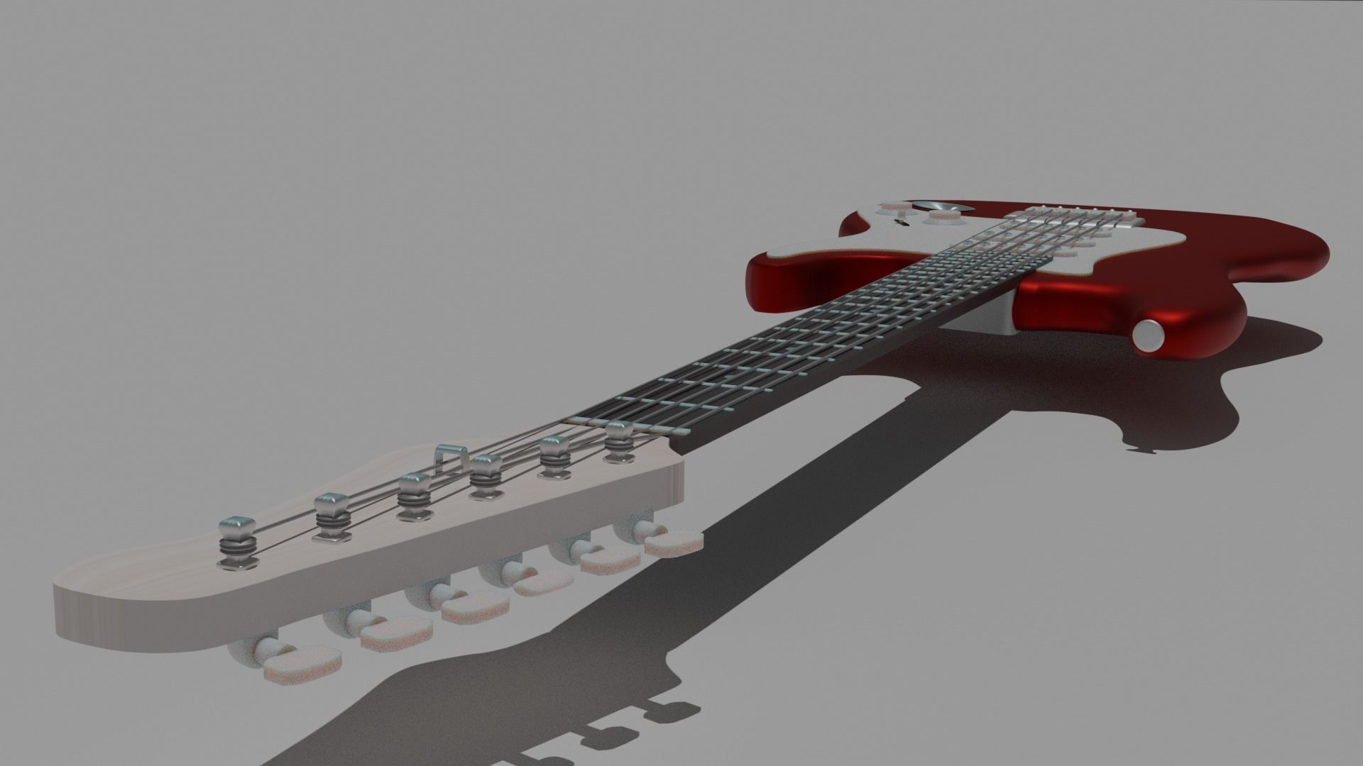 Guitar electric 3D model_1