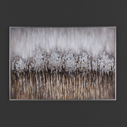 Pictures141 abstract painting of trees Low-poly 3D model