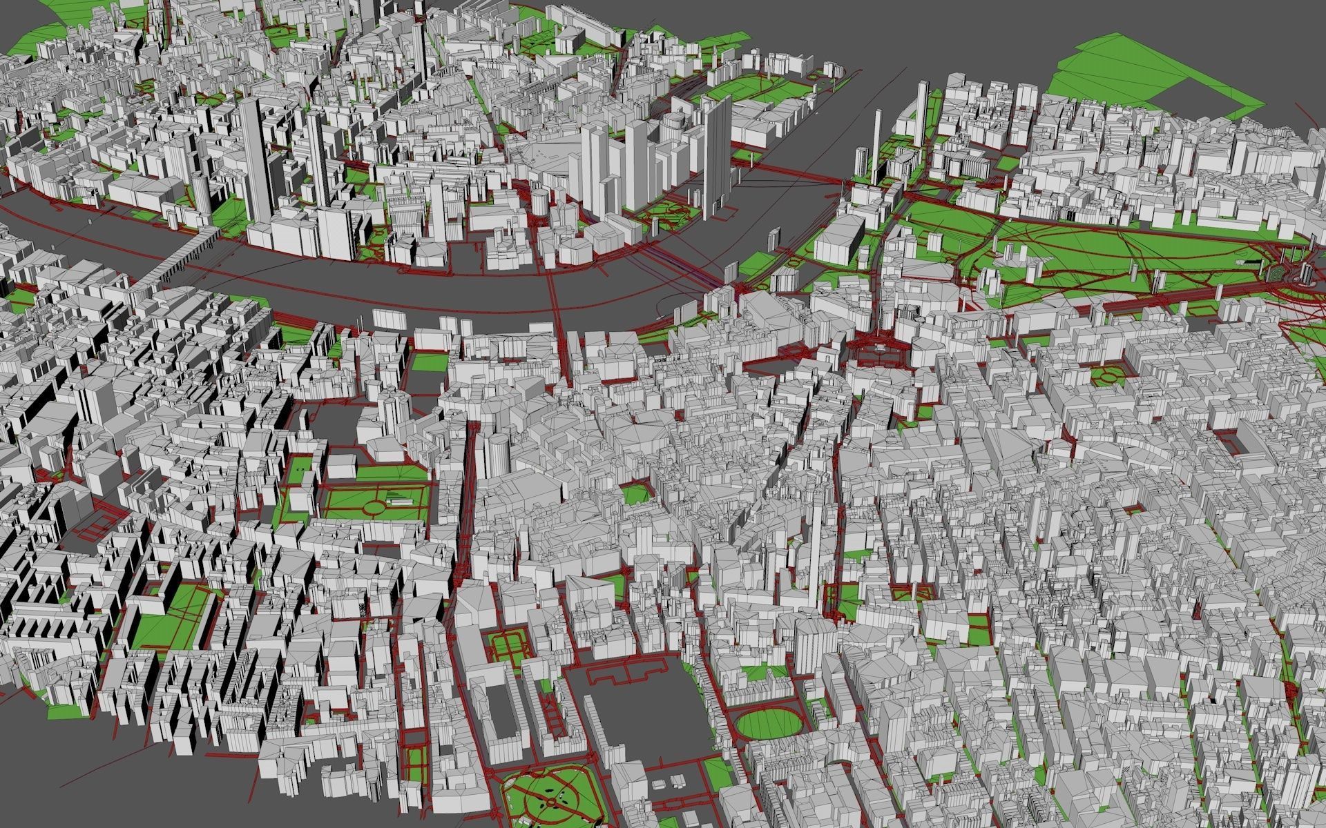 London city of Low-poly 3D model_7