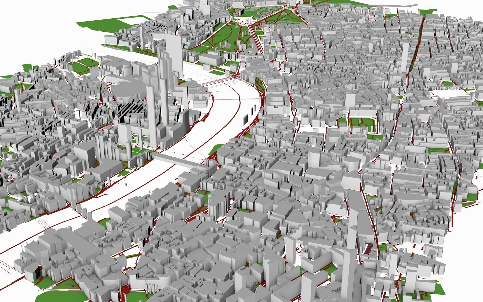 London city of Low-poly 3D model_4