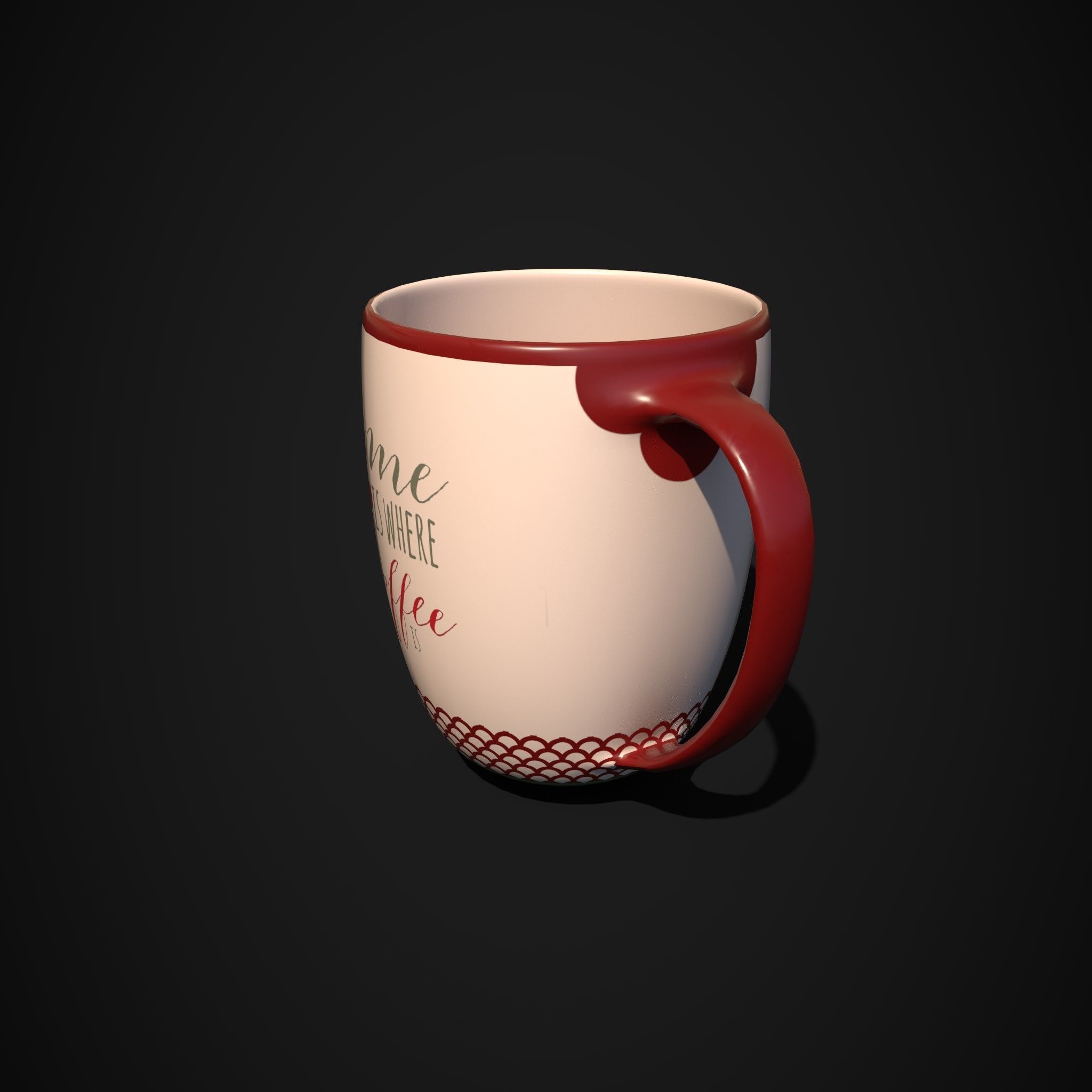 Textured 3D Mug 3D model_2