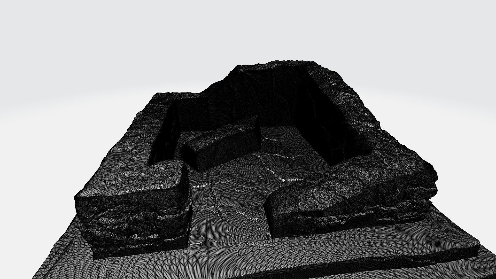 Destroyed temple of Maya 3D print model_1