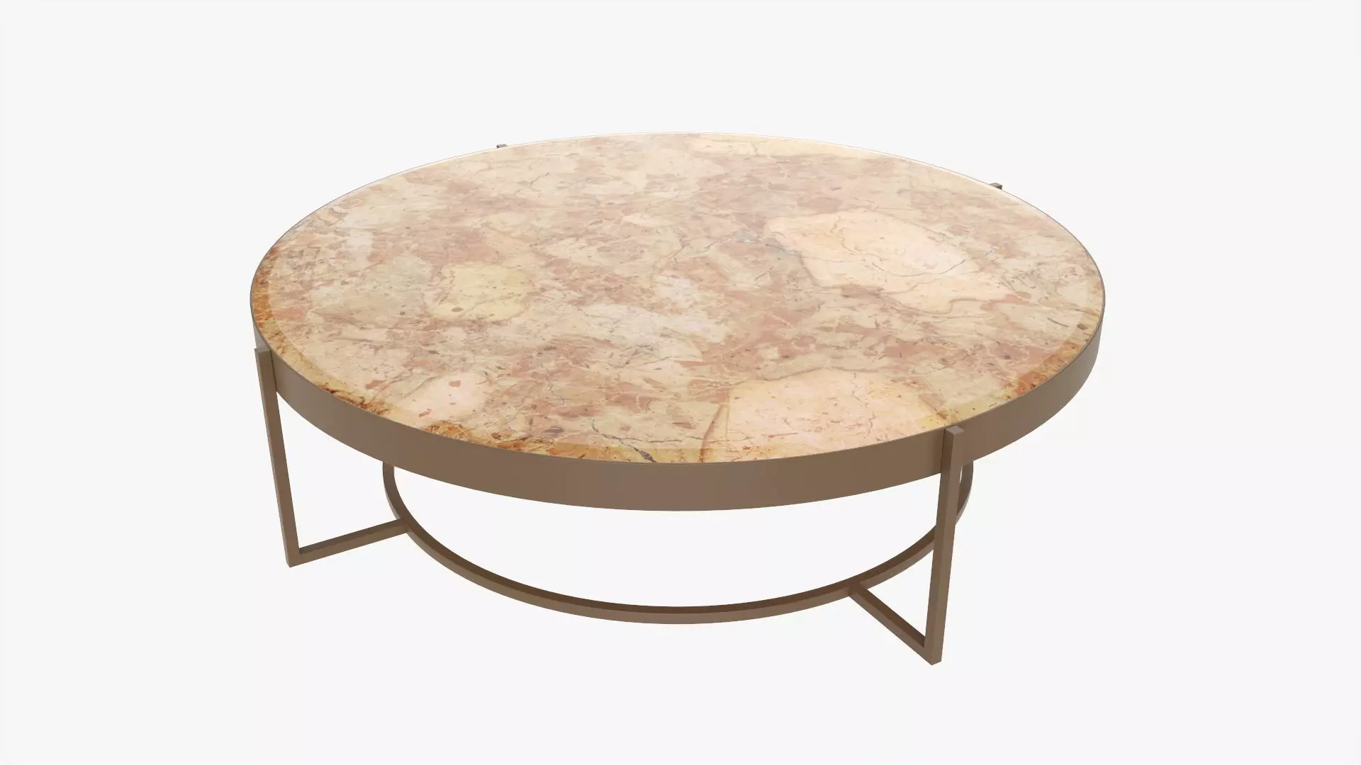 Coffee table round 3D model_0