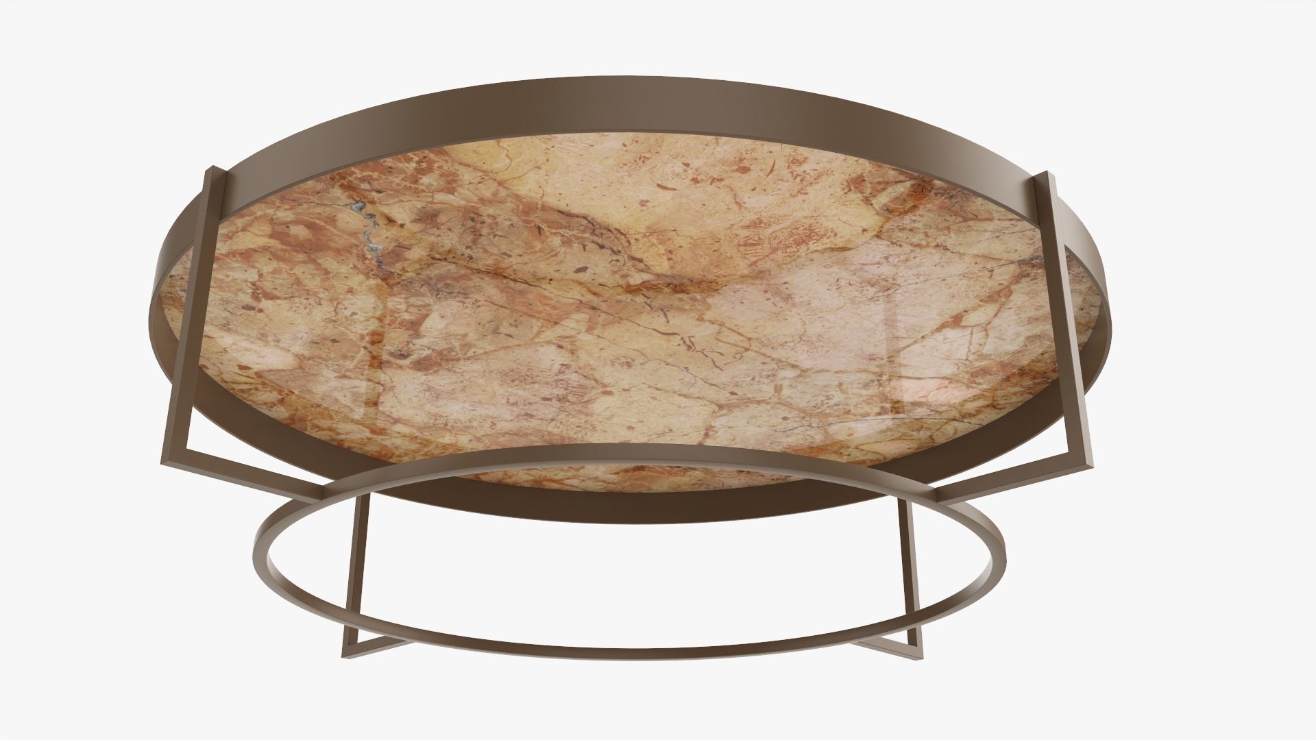 Coffee table round 3D model_2