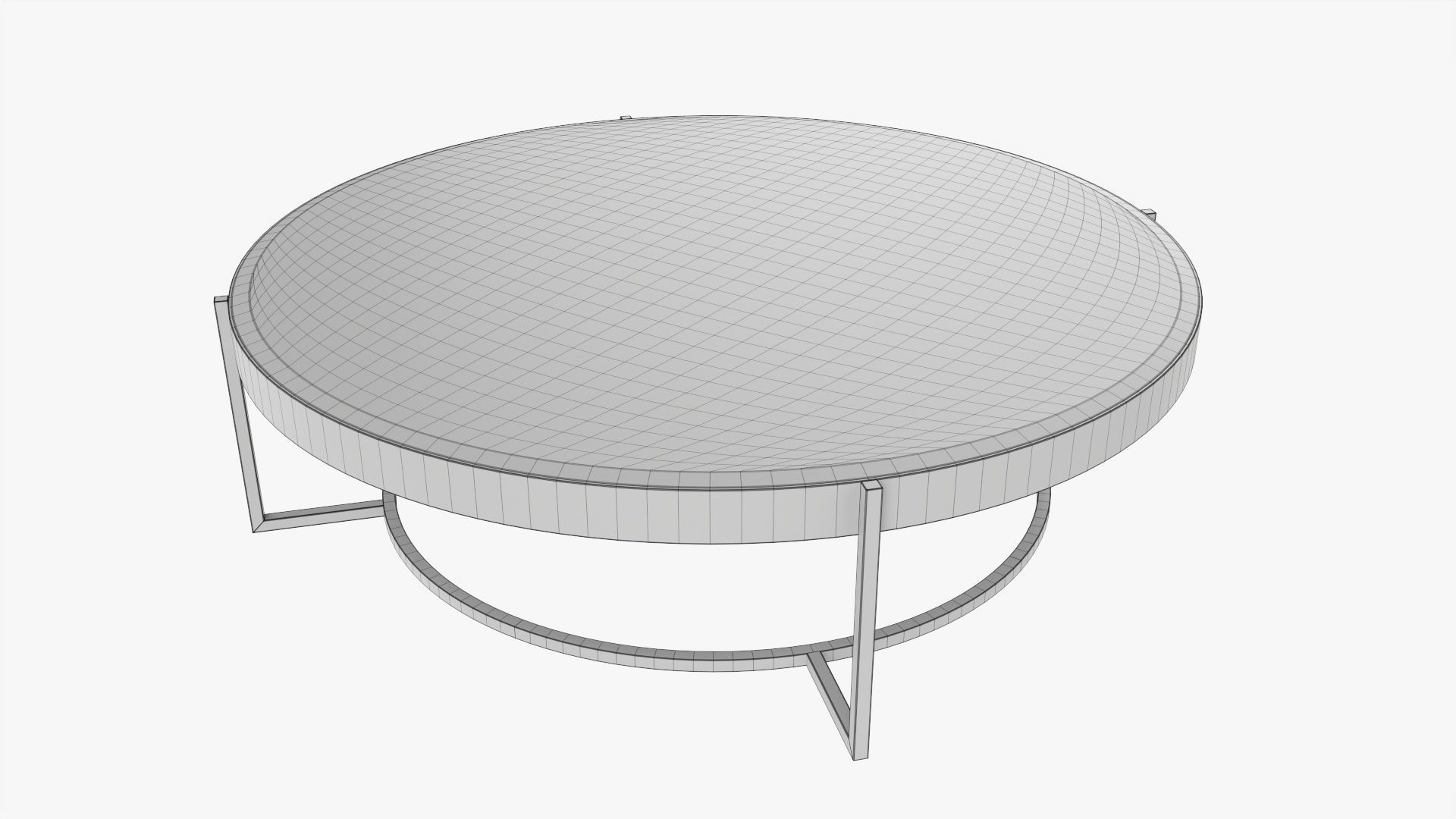 Coffee table round 3D model_5