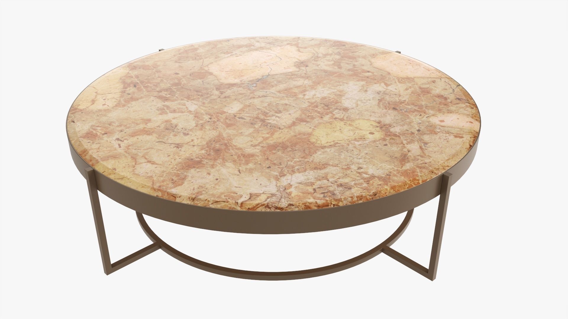 Coffee table round 3D model_1