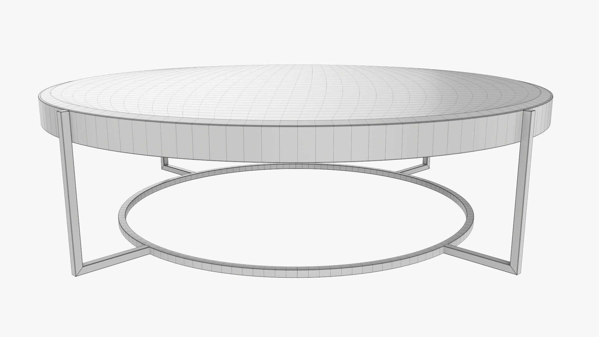 Coffee table round 3D model_6