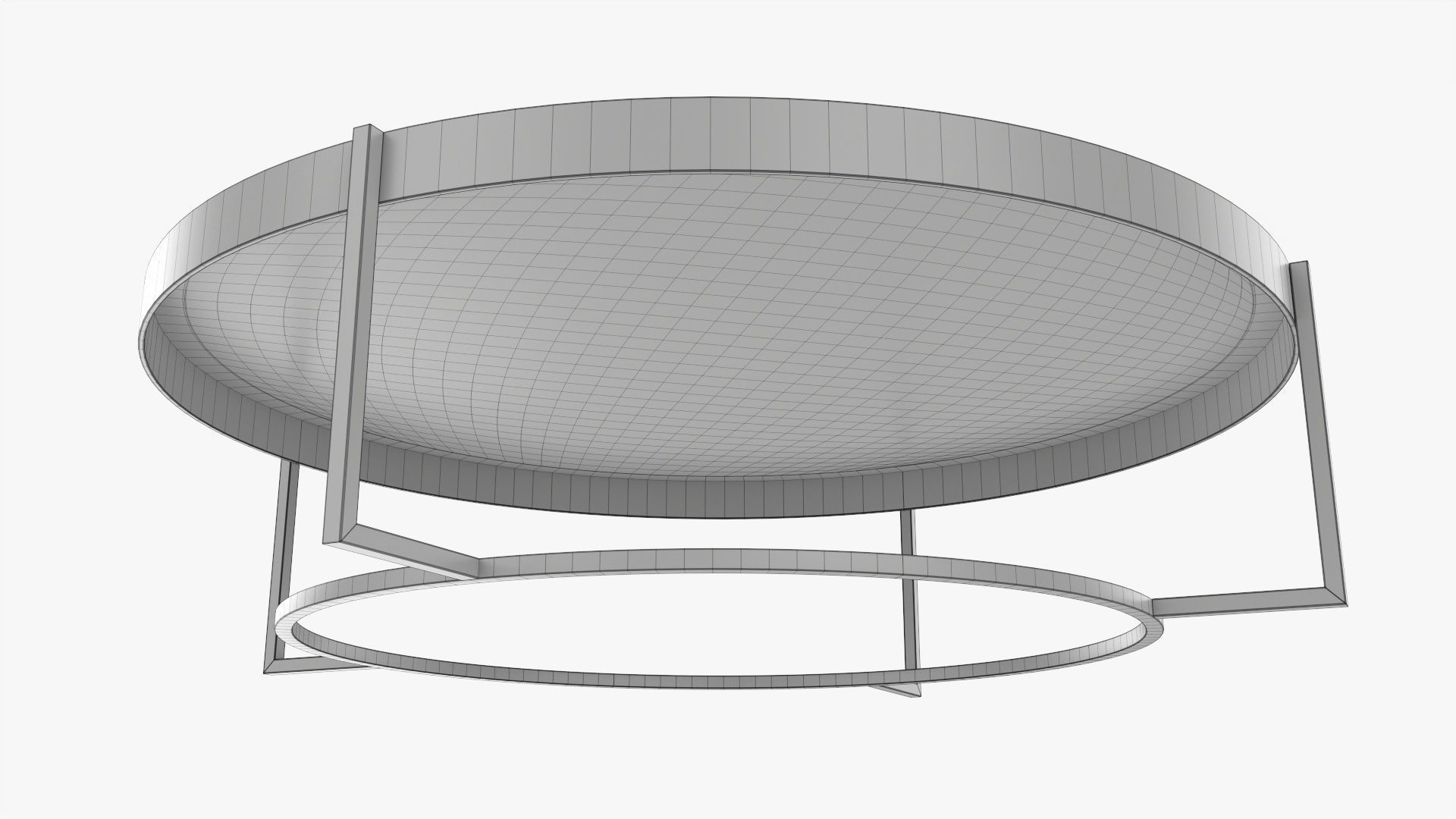 Coffee table round 3D model_7