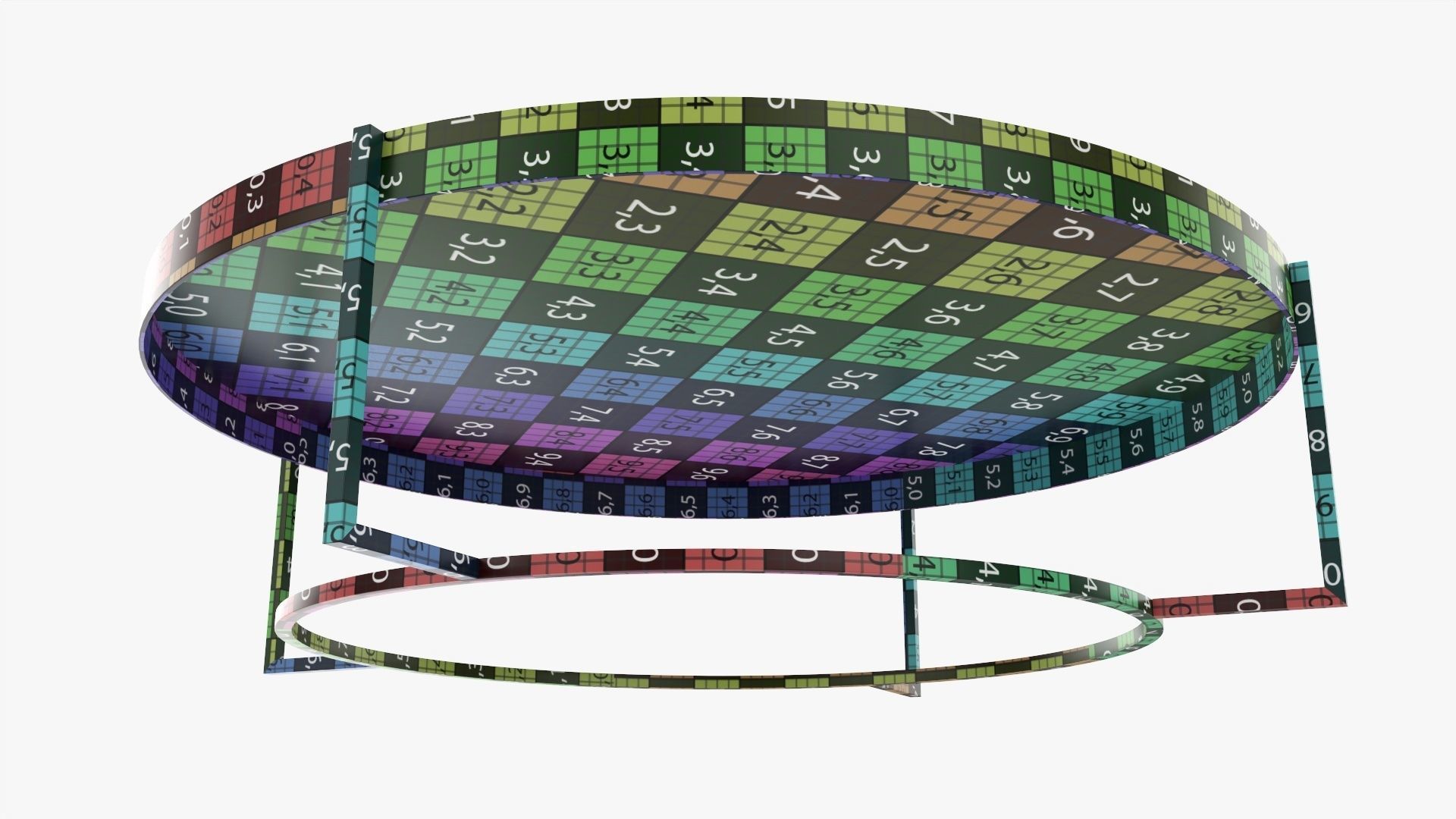 Coffee table round 3D model_10