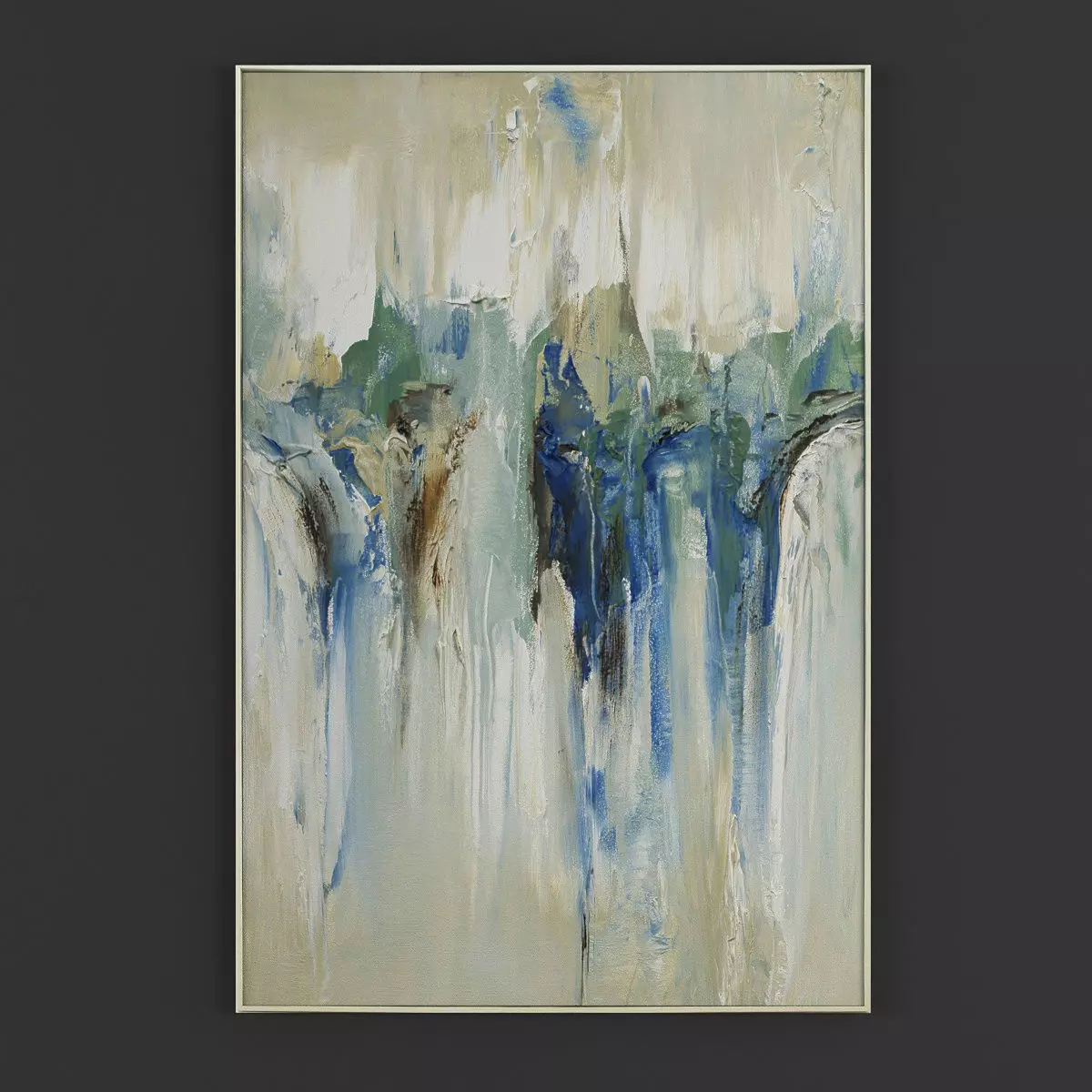 Pictures145 abstract painting hanging on wall 3D model_0