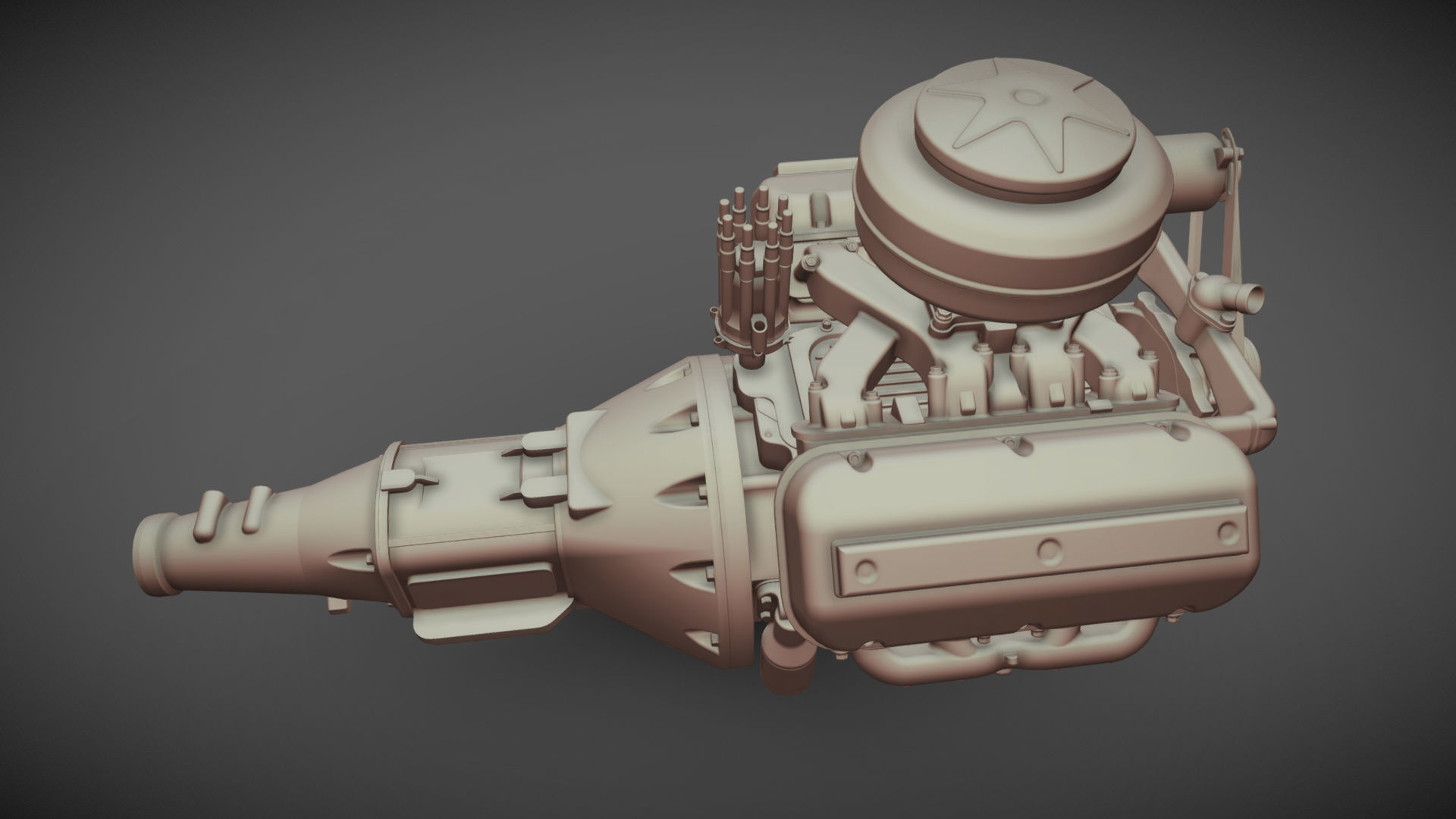 Vintage HEMI engine 3D model_31